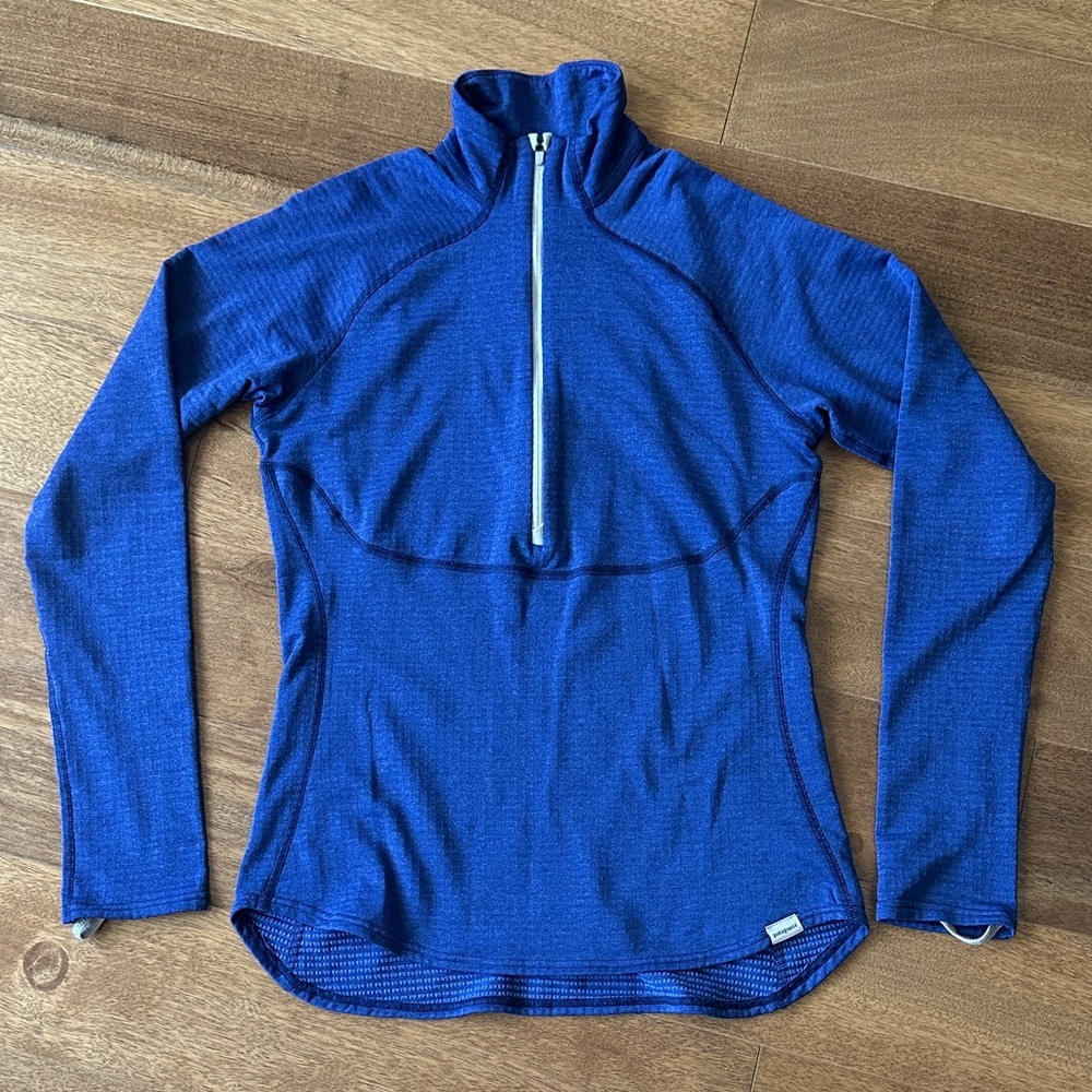 Patagonia Blue Capilene Long Sleeve Top